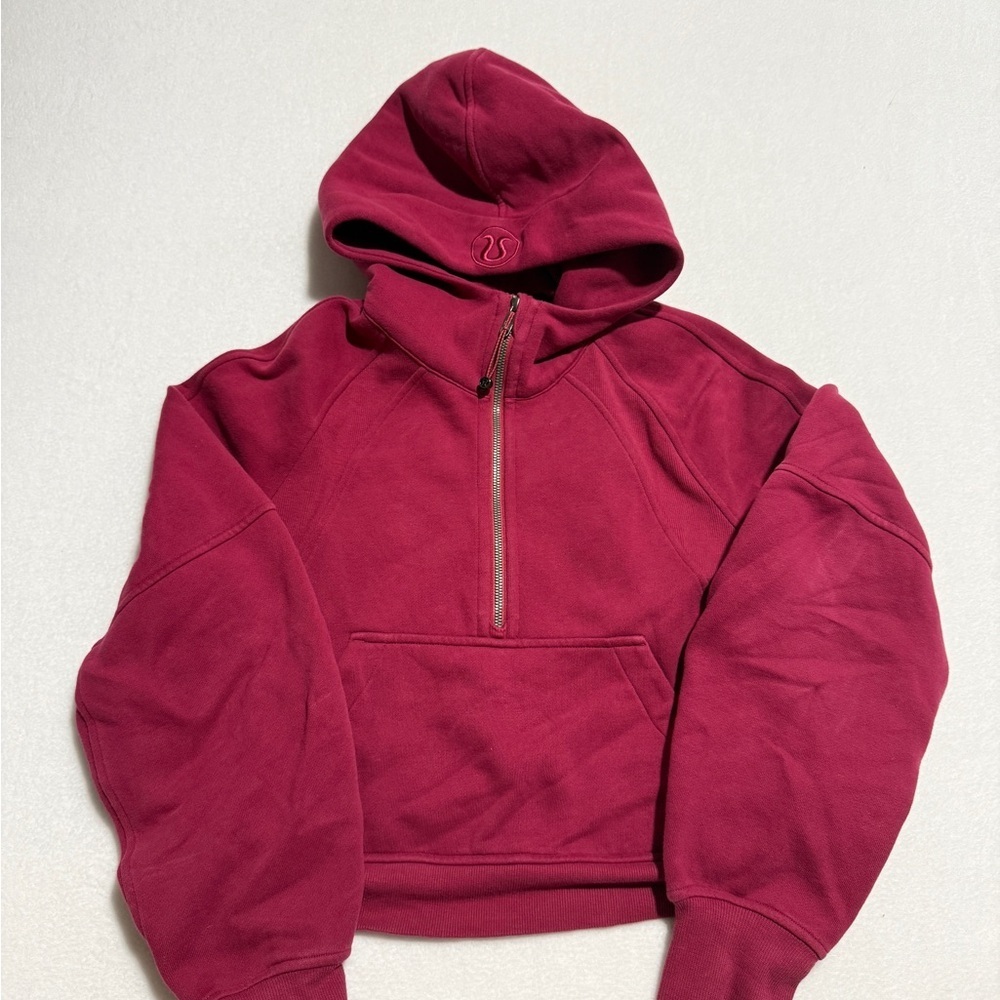 Lululemon Cranberry Scuba Half Zip Size XS/S - Picture 2 of 3